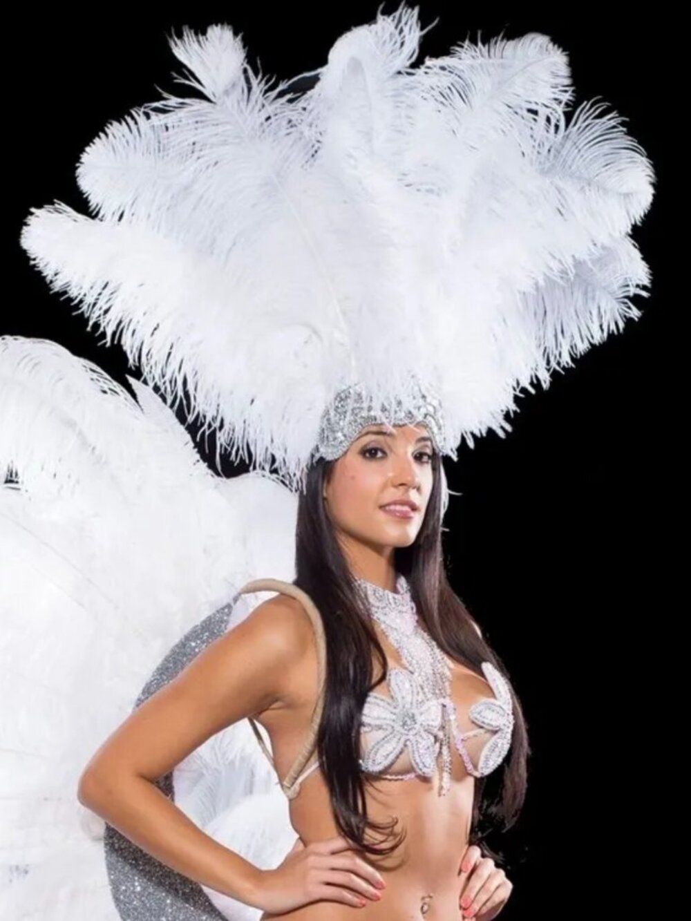 Authentic Ostrich Feathers Headdress